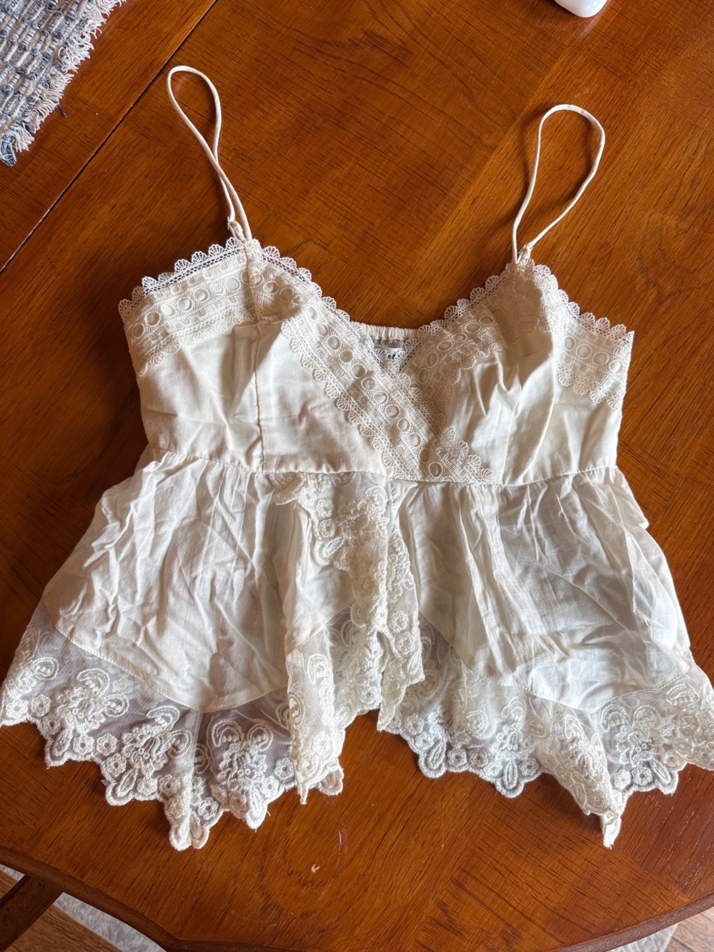 NWT Abercrombie & Fitch Babydoll Lace-Trim Cami - Picture 6 of 8